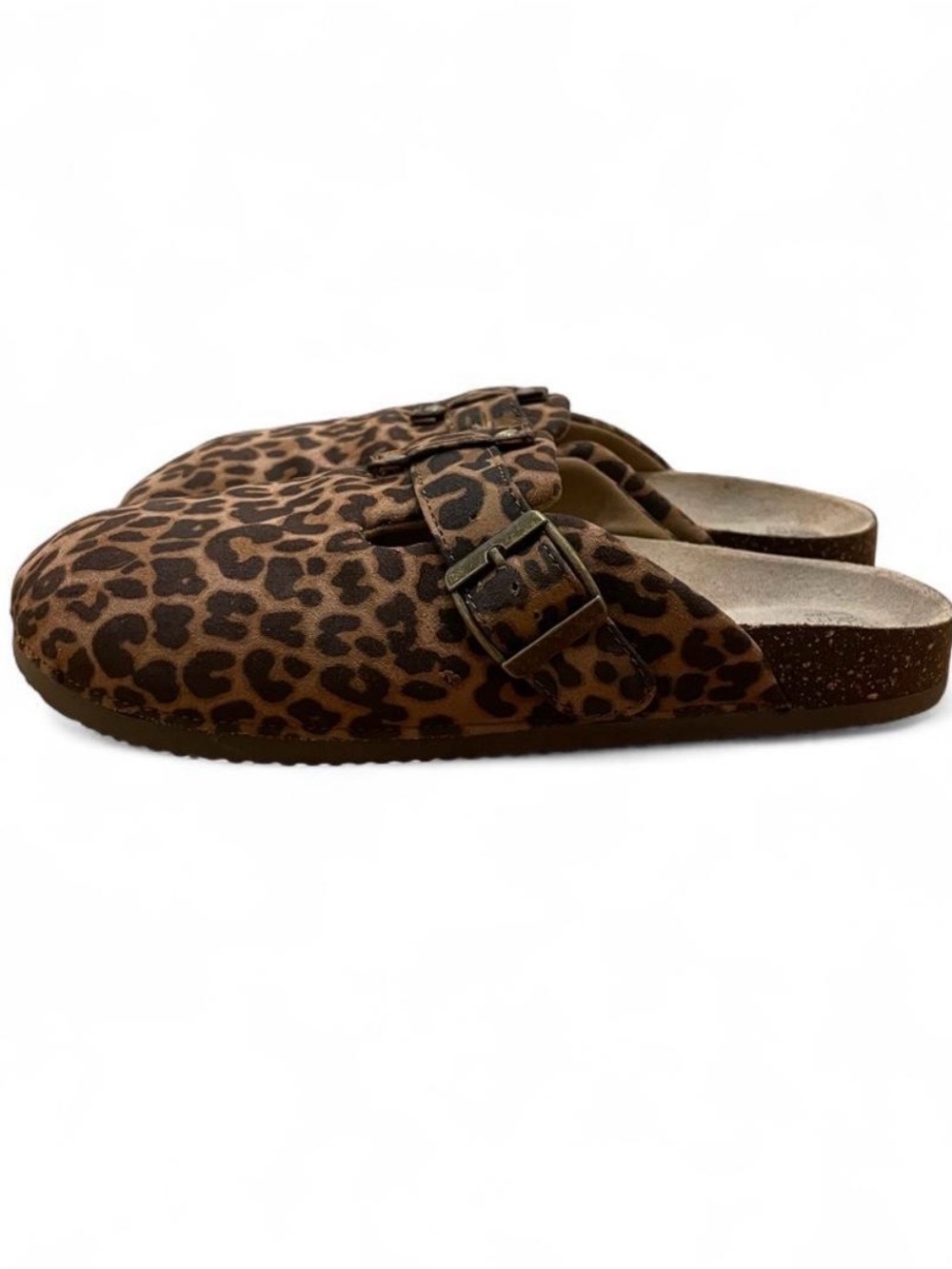 Kids Leopard Print Slip-On Clogs - Brown